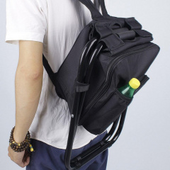 Стул - рюкзак складной 3в1 с термосумкой BackPack Черный Нововолинськ