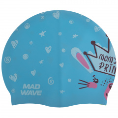 Шапочка для плавания детская MadWave Junior LITTLE BUNNY M057913 Голубой Запоріжжя