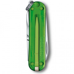 Складной нож Victorinox Classic 58 мм 7 функций Зеленый полупрозрачный (0.6223.T41G) Дзензелевка