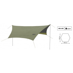 Тент туристический со стойками Tramp Lite Tent Зеленый TLT-034 Прилуки