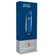 Складной нож Victorinox Classic 58 мм 7 функций Синий полупрозрачный (0.6223.T2G) Ивано-Франковск