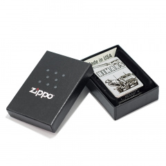 Зажигалка бензиновая Zippo Street Chrome 207 с гравировкой Himars Серебристая (207 H) Славута