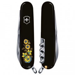 Складной нож Victorinox Spartan Ukraine 91 мм 12 функций Цветы (1.3603.3_T1050u) Охтирка