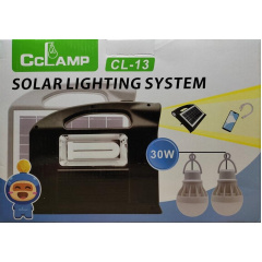 Портативная система освещения CCLAMP CL-13 Фонарь с солнечной панелью + 2 LED лампы 4500 mAh (3_02830) Тернопіль