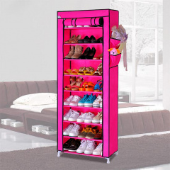 Стеллаж для хранения обуви Combination Shoe Frame 60X30X160 на 9 полок Розовый Чернігів