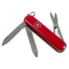 Складной нож Victorinox Classic SD 58 мм 7 функций Красный в блистере (0.6223.B1) Доманівка