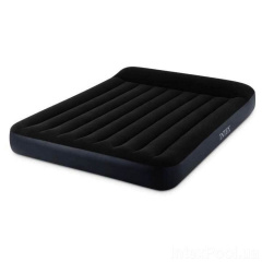 Надувной матрас с насосом подушкам Intex Двухместный 152 x 203 x 25 см Черный (hub_whjx6a) Мукачево