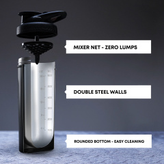 Шейкер спортивний Smartshake Insulated Steel 750ml Black Королёво