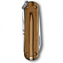 Складной нож Victorinox Classic 58 мм 7 функций Коричневый полупрозрачный (0.6223.T55G) Київ