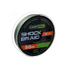 Шок-лидер Carp Pro Shock Braid PE X4 0.16мм 50м Dark Green Киев