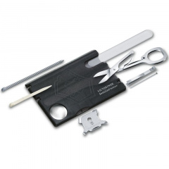 Мультитул Швейцарская карта Victorinox SwissCard Nailcare Черный полупрозрачный (0.7240.T3) Городок