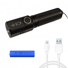Фонарик тактический светодиодный аккумуляторный Rablex RB262-300000W zoom Черный Винница