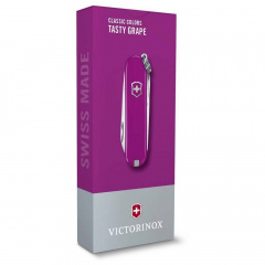 Складной нож Victorinox Classic SD Colors Tasty Grape 58 мм 7 функций Пурпурный (0.6223.52G) Лубны