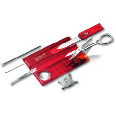 Мультитул Victorinox Swisscard Lite в виде банковской карты Красный полупрозрачный (0.7300.TB1) Львів