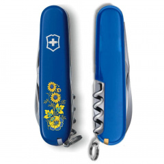 Складной нож Victorinox Spartan Ukraine 91 мм 12 функций Цветы (1.3603.2_T1050u) Новояворовск