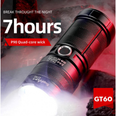 Фонарик ручной аккумуляторный двухсторонний SuperFire GT60 2600 Lumen IP34 Black Ивано-Франковск