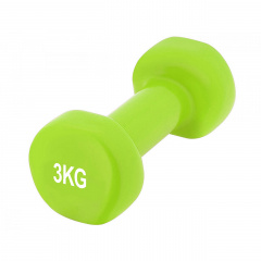 Гантели виниловые PowerPlay 4125 Achilles 2*3 кг. Зеленые (пара – 2шт.) Кобижча