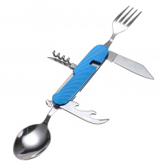 Мультитул туристический с ложкой и вилкой RIAS 5561 6в1 Blue (3_02384) Гуляйполе