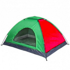 Палатка туристическая 3-х местная кемпинговая No Brand Camping Spot 2х1.5х1.1м Зеленый с красным Київ