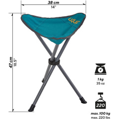 Стул раскладной Uquip Darcy Caribbean 380х330х480 мм Blue (244019) Чернігів