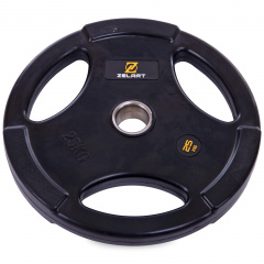 Блины (диски) обрезиненные Zelart TA-2673-25 25кг 51мм Черный Ужгород