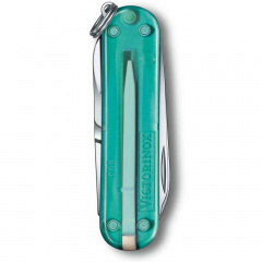 Складной нож Victorinox Classic 58 мм 7 функций Голубой полупрозрачный (0.6223.T24G) Запоріжжя