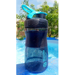 Шейкер спортивный Blender Bottle SportMixer 20oz/590ml Black Teal (1838397999) Кам'янське