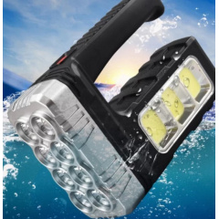 Фонарик ручной аккумуляторный на солнечной батарее Dual Light Solar Lantern 7702-A с функцией Power Bank XPE+COB Хмільник