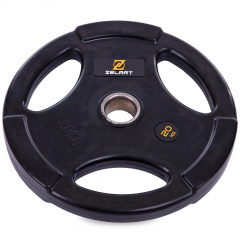 Блины (диски) обрезиненные Zelart TA-2673-20 20кг 51 мм Черный Киев