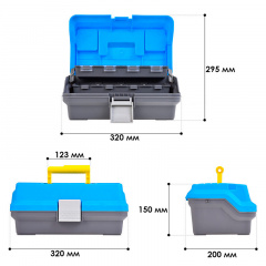 Ящик для рыболовных снастей LEO 27878 32*19*14.5 см Blue (6917-24893) Вінниця