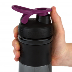 Шейкер спортивный бутылка BlenderBottle SportMixer 28oz/820ml Black/Plum Original Хмельницький