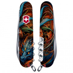 Складной нож Victorinox Climber Zodiac Сапфировый дракон 91 мм 14 функций (1.3703.Z3260p) Березне