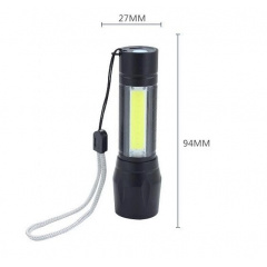 Фонарик светодиодный аккумуляторный Xiamen 3W LED + COB 350 лм USB (PH050713) Гуляйполе