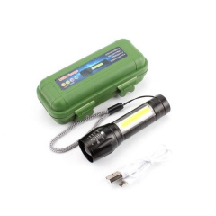 Фонарик светодиодный аккумуляторный Xiamen 3W LED + COB 350 лм USB (PH050713) Гуляйполе
