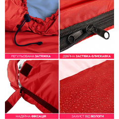 Спальный мешок E-Tac Winter (R) с капюшоном Red Павлоград