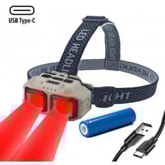 Фонарь налобный аккумуляторный Charger HX-816S PL-124 1*18650 СОВ Type-C с красным светом Якимівка