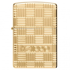 Зажигалка бензиновая Zippo Basketweave Design Золотистый (46274) Івано-Франківськ