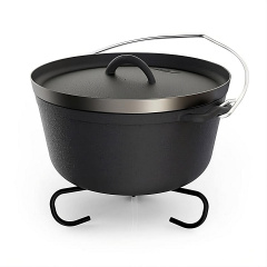 Котелок GSI Outdoors Litecast Dutch Oven 5 Qt 4,7 л Черный (1099-60600) Киев
