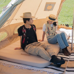 Коврик самонадувной Naturehike NH20FCD08 одноместный 200х76х10 см Бежево-песочный (1047-6927595720004) Ивано-Франковск