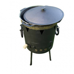 Комплект Казан чугунный с крышкой чугунной и печкой Brizoll 12 л (1650774416) Коростень