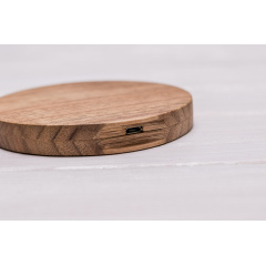 Беспроводная зарядка для смартфонов с поддержкой QI ecoWalnut 100x100x14 мм Київ