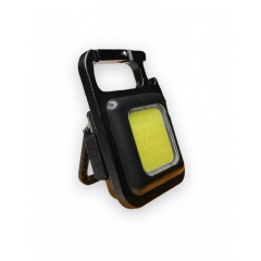Фонарик - брелок аккумуляторный c карабином и магнитом Keychain Light 15155 Mini COB Черный Київ