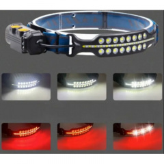 Налобный светодиодный аккумуляторный фонарь с красным светом Police PL-164 COB HeadLamp Южноукраїнськ