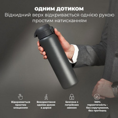Бутылка для воды ION8 Vacuum Insulated 920 мл Grey (I8TS1000GRY) Конотоп