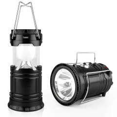 Фонарь аккумуляторный LED лампа OPT-TOP JH-5800T с павербанком и солнечной панелью черный (1756375681) Вінниця