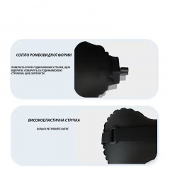 Подушка-подголовник надувная Chanodug KT6000032 39х22 см Black Винница
