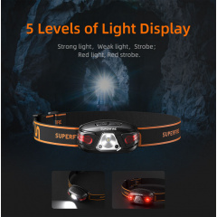 Фонарь налобный аккумуляторный HL63 Superfire 450 Lumen IP44 Бучач