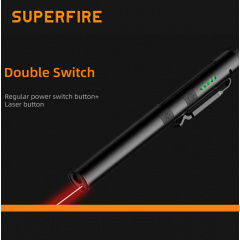 Фонарь многофункциональный карманный J01 SuperFire 400 Lumen IP42 Гуляйполе