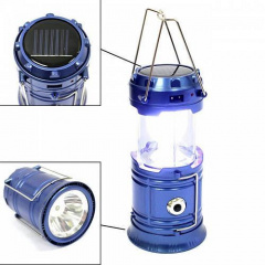 Кемпинговая переносная LED лампа OPT-TOP JH-5800T (Power Bank, солнечная панель) с павербанком Синий (1756375682) Доманёвка