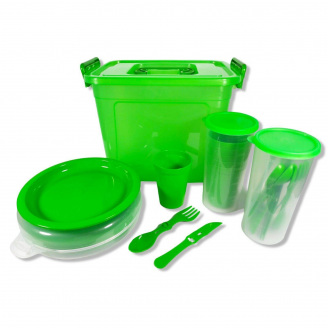 Набор посуды Plastic's Craft Пикник ЛЮКС на 6 персон Салатовый 2000182397132